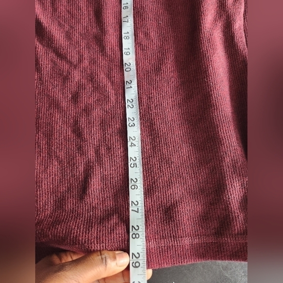 Denver Hayes Men's Modern Fit Long Sleeve T-shirt. Dark Red Size XL - Picture 9 of 9